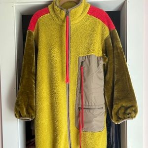 UGG Marlene Sherpa Long Coat- Mustard Flower color way